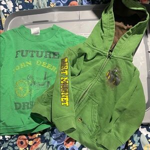 3T John Deere bundle zip up hoodie and t shirt
